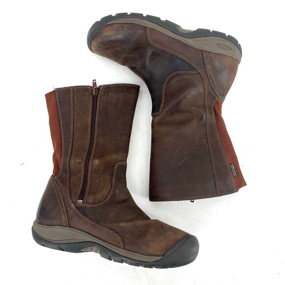 Keen Women's Brown Leather Presidio II Waterproof Mid Calf Boots EU37/US6.5 - Picture 4 of 7